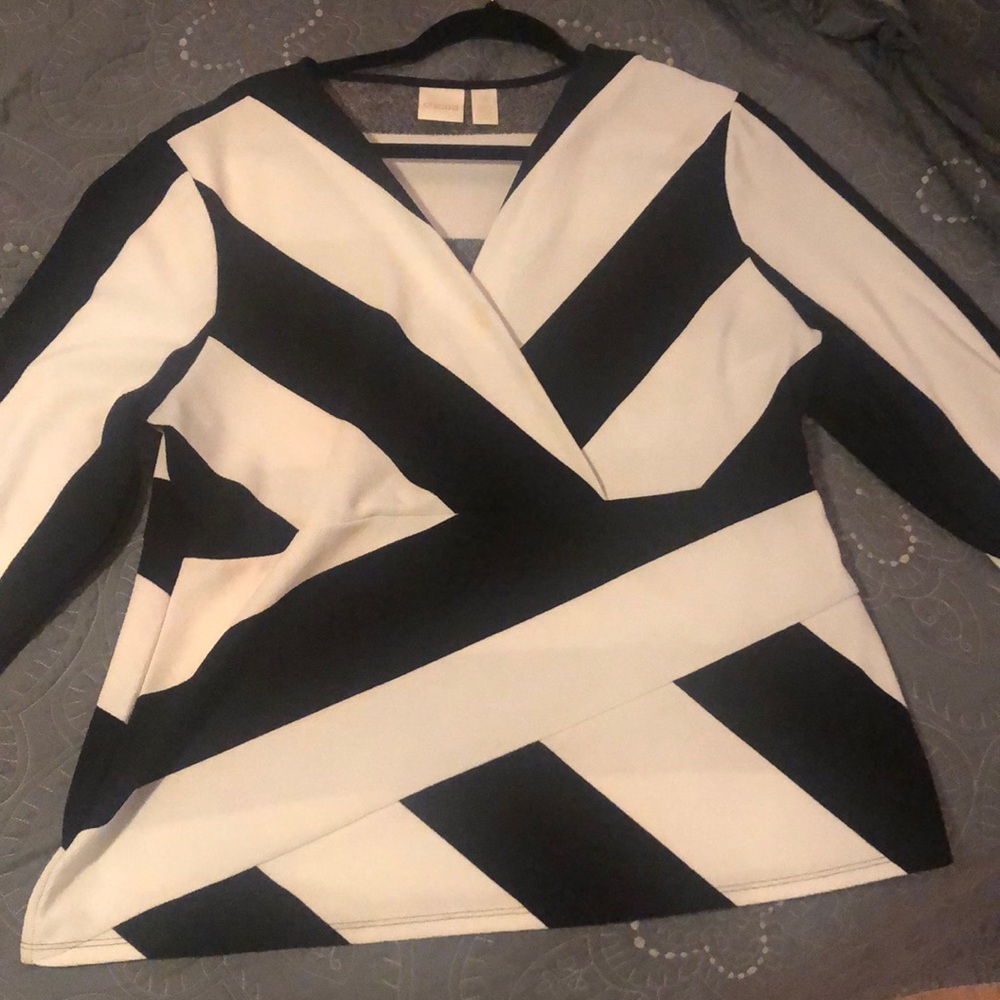 Dramatic Black and Cream Top